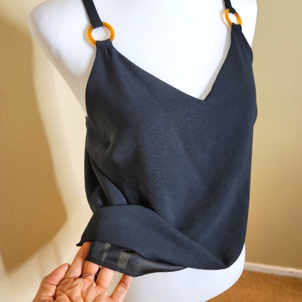 I Joah Flowy Top, Size Small NEW Camisole Strappy Top Black
